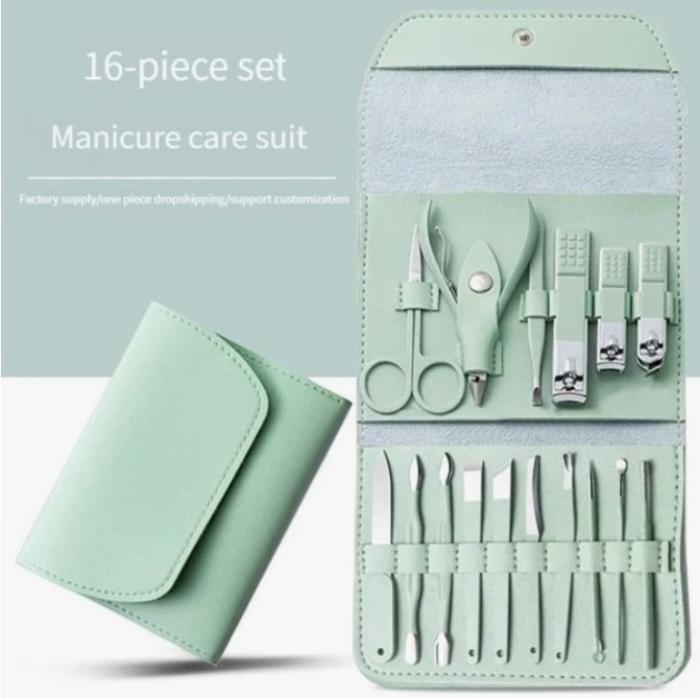 16 pcs Stainless Steel Nail Cutter Tool Box