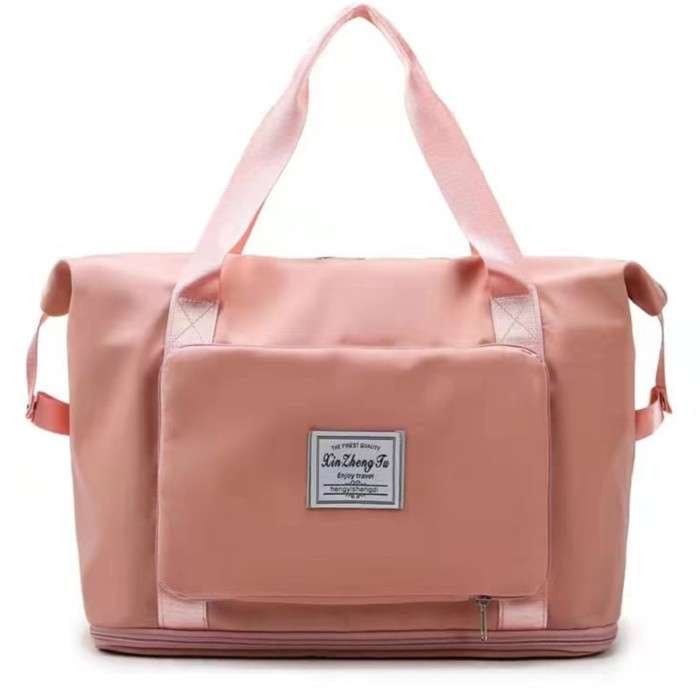 3 In 1 Large Capacity Foldable Travel Bag pink